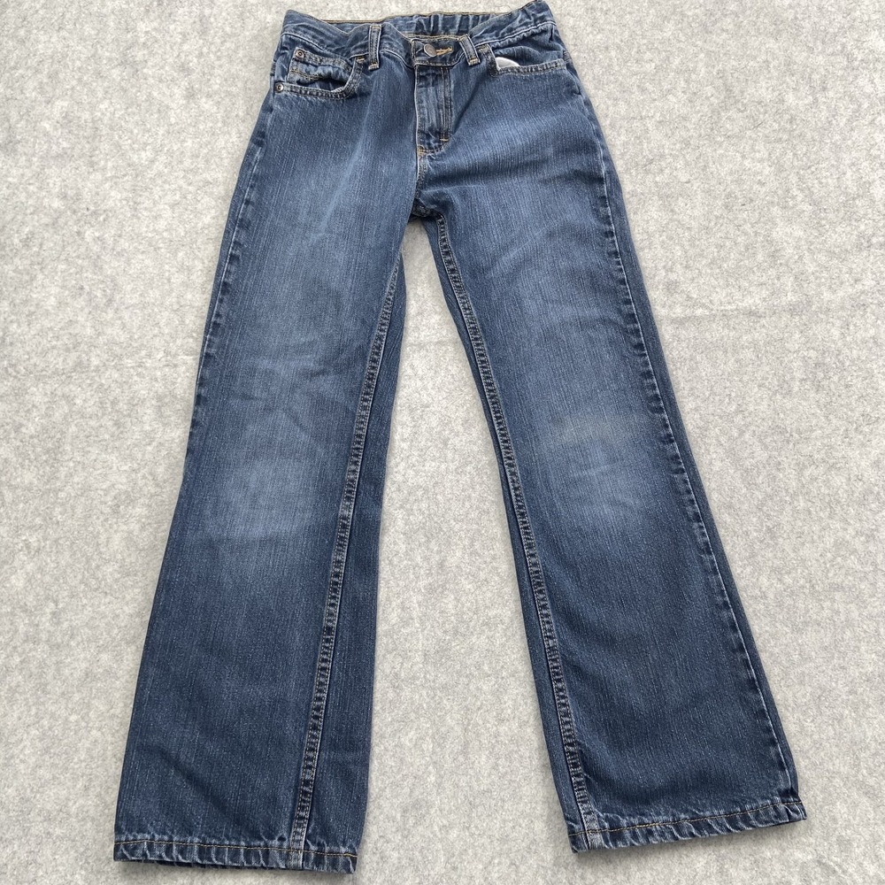 Wrangler Jeans Youth Kids 14 (25x25) Blue Straight Adjustable Waist Denim